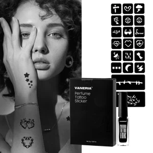 Fashionable Temporary Tattoo Sticker Perfume Private Label Custom Long Lasting Waterproof Tattoo Stickers for Women Face
