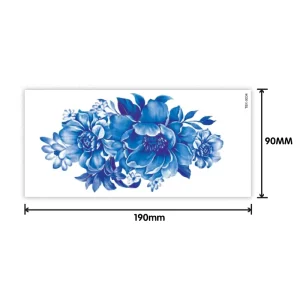 Female Style Flower Tattoo Sticker Waterproof Sweat Resistant Water Transfer Body Art Temporary Tattoo Design