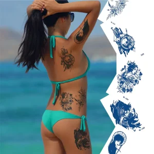 Femmeunique Semi Permanent Tattoo Stickers Waterproof Customizable Temporary Tattoos for Women Stylish Design