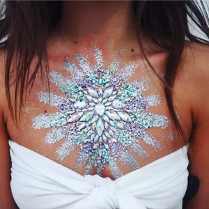 Festival Carnival Acrylic Gem Body Jewelry Sticker Temporary Tattoo Crystal Sticker Nipples Pasties Sticker