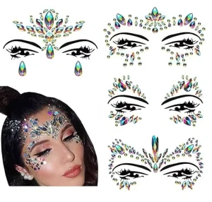 Festival Clothing Rave Accessories Face Jewels Stickers Carnival Mermaid Costume Glitter
