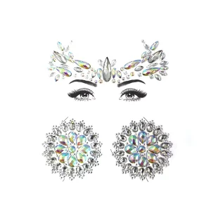 Festival Eco-friendly Temporary Gems Body Sticker Tattoo Crystal Rhinestone Face Stickers Chest Sticker