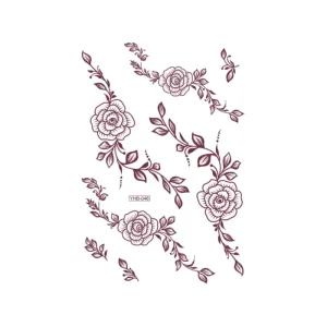 Festival Inspired Waterproof Henna Body Art Floral Patterns and Peel Off Designs Henna Tattoo