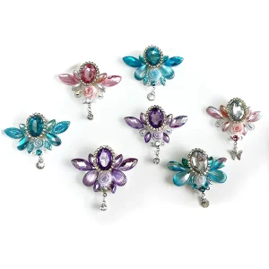 Festival Party Body Art Temporary Tattoo Sticker Set Rhinestone Face Gem & Rainbow Flower Jewels Adhesive for Body Decorations