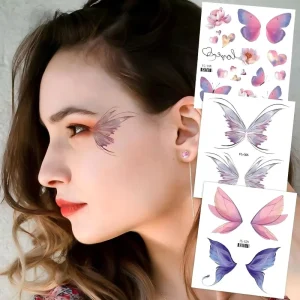 Festival Party Eyes Decor Shiny Temporary Beauty Butterfly Glitter Tattoo Sticker for Women Girls