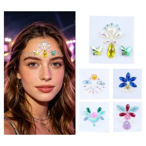 Festival Party Mermaid Body Art Jewels Makeup 3D Diamond Temporary Tattoo Eye Face Gems Forehead Rhinestone Sticker