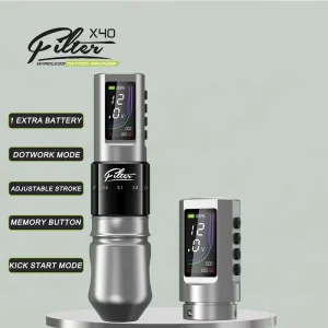 Filter X40 1 Extra Battery Tattoo Pen Machine Adjustable Stroke Length Custom Wireless Tattoo Machine Pen
