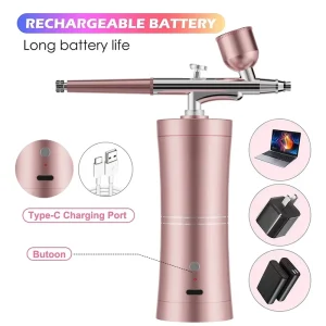 Fine Atomization Airbrush Sprayer Ensures Smooth Surface Coloring Ideal Beauty Makeup and Handmade Model Modification