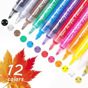 Fine Tip Water Based Acrylic Paint Markers for Non Toxic Body Painting Loose Packaging