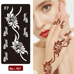 Finger Hand Tattoos Stickers Cross Border Tattoo Stencils Spray Painted Juice Style Henna Paste Hollow Out Templates Decals