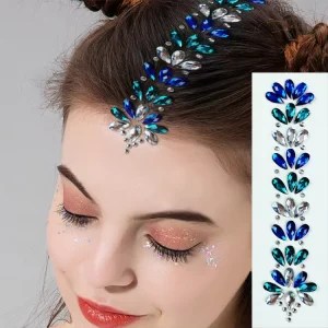 Five & Ten GMPC/Sedex/ISO/EUDR 3D Eco-Friendly Temporary Tattoo Sticker for Girl Children Festival Body Jewels Crystal