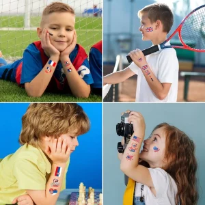 Flag Tattoo Sticker USA Canada Mexico Sports Games Fans Party Football Match Temporary Water Transfer Sticker