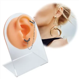 Flexible Silicone Piercing Practice Model Ear Nose Lip Tongue Navel Simulation Jewelry Display Tool For Tattoo Piercing Studio