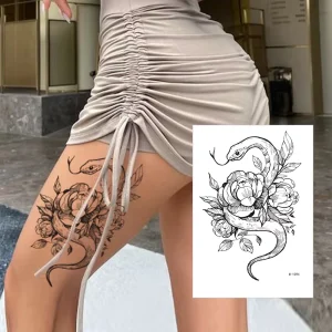 Floral Body Art Women Waterproof Realistic Temporary Tattoo Stickers