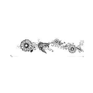 Floral Pattern Temporary Tattoo Stickers Hollow Hands Template Made Durable Paper High Quality Chemical Tattoo