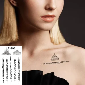 Flower Arm Tattoo Stickers Waterproof Butterfly Design Tattoos Temporary Body Printing Tattoo Sticker