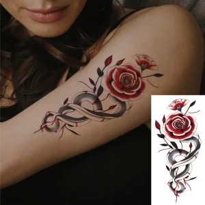 Flower Indian Sexy Fashionable Eco Friendly Tattoo Stickers Waterproof Water Transfer Paper Temporary Tattoos for Women and Men