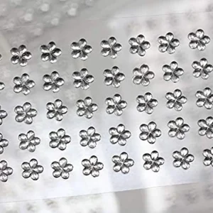 Flower Self Adhesive Removable Crystal Rhinestones Gold Stamped Holiday Face Gems Body Jewels Bling Stickers Crafts Decorations
