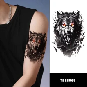 Flower Temporary Tattoo Arm Waterproof Tattoo Stickers Half Arm Back Color Animal Skull Tattoo Stickers
