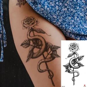 Flower Water Transfer Paper Indian Sexy Fashionable Tattoo Sticker Water Resistant Eco Friendly for Body and Arm Decoration