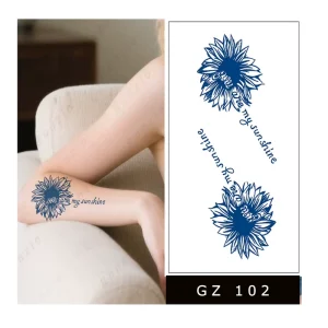 Flower Waterproof Tattoo Stickers Body Face Semi-Permanent Temporary Eco-Friendly Paper Material CE EN71 Certified