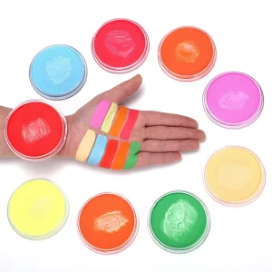 Fluorescent Color 30G Water Soluble Acrylic Safe Washable Face & Body Color Paint Cream for Festival Painting