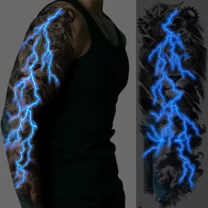 Fluorescent Light Animal Design Temporary Tattoo Stickers for Body Application Eco Friendly Neon Tattoos for Night Concerts