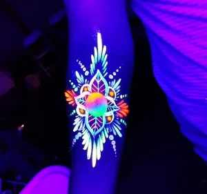 Fluorescent Tattoo Sticker Luminous Tattoo Paper Tribal Permanent Waterproof Temporary 3d Tattoo Sticker for Man and Woman