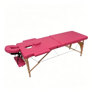 Foam Portable Massage Bed Massage Table Two stage Ultra Wide Rose Red