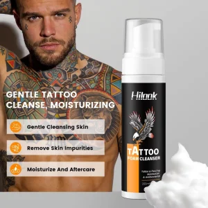 Foam Texture Skin Cleansing Antibacterial Soothing Healing Tattoo Cleaning Foam 200ml Tattoo Supplies