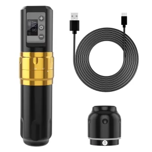 Fold Powerful Motor Adjustable Stroke Tattoo Machine Pen Non Slip 2000Mah Wireless Tattoo Machine Pen