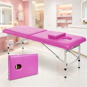 Folding Massage Bed Portable Beauty Salon Table Professional Height Adjustable Spa Bed with Face Hole