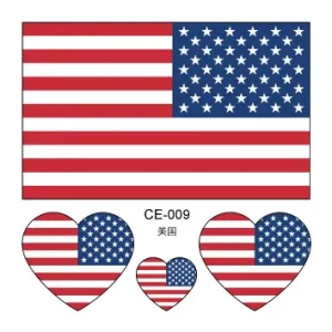 Football Fan Facial Tattoo Competition Customize Face Stickers Football Match Fans Cheer Flag Tattoo Stickers