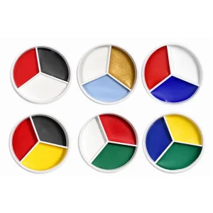 Football Soccer Easy to Apply Wash Off Three Color Body Oil Paint Suitable for Children’s Festive Face Painting Palette