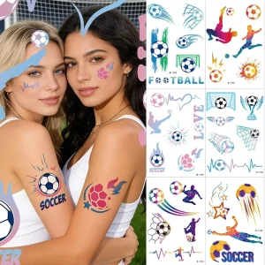 Football Tattoo Sticker Waterproof Children’s Cartoon Cute Multicolor Tattoo Sticker