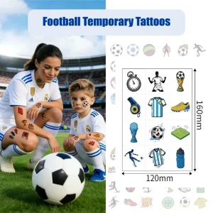 Football Temporary Tattoo Stickers for Events Lasts 3-7 Days With Custom Logo Options