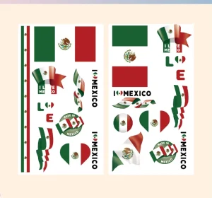 Football World New Design Fan Face Tattoo Stickers Football Tournament National Flag Waterproof Temporary Tattoos