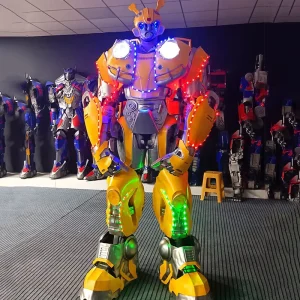 For Live Show Giant Stilt Walking Electro Optical DJ Robot Suit Stage Performance Costume RGB LED Lights Remote Control