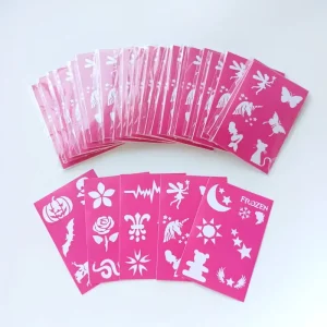 For Temporary Body Tattoos and Face Painting Reusable Adhesive Stencils Are Fun and Creative Halloween Costumes