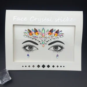 Free Sample Crystal Rhinestone Body Jewelry Tattoo Stickers Face Gems Designs for Body