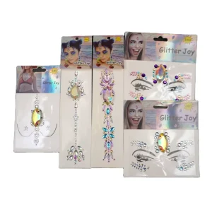 Free Sample Rhinestone Tattoo Face Gems Festival Halloween Fashion LED Jewelry Crystal