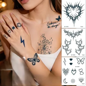 Fresh and Smooth Eco friendly Tattoo Stickers Customizable Logos Made with Herbal Formula