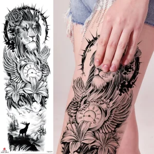 Full Arm Eco-Friendly Temporary Tattoo Sticker Women Men Large Size Waterproof Body Art Artificial Tattoo