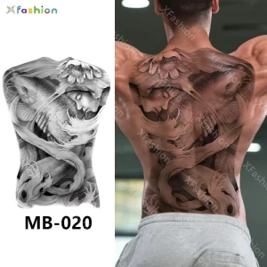 Full Back Tattoo Sticker Temporary Type Custom Body Large Tattoo Sticker