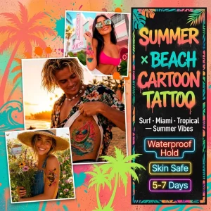Full Color Graffiti Tattoo Stickers Waterproof Temporary Tattoo CMYK Printed Body Art Street Design Custom Factory