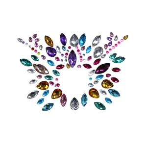 Full Color Ready Design Face Gem Rhinestone 3D Temporary Tattoo LED Glow in the Dark Flowers Design for Face & Body