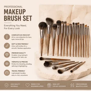Full Face Makeup Brush Set Professional Beauty Brushes Kit For Foundation Powder Blush Eyeshadow Cosmetic Supplier