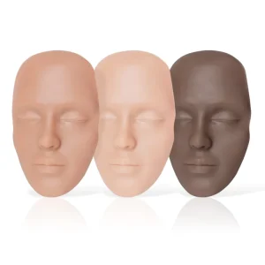 Full Face Silicone Practice Skin Tattoo Microblading Mannequin Face Permanent Makeup Brows Lips PMU Permanent Makeup Accessories