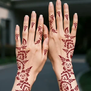 Full hand Henna Tattoo Template Star Moon Pattern Hand Painting Sticker Ethnic Style DIY Tattoo Stencil for Facial Full Body Use