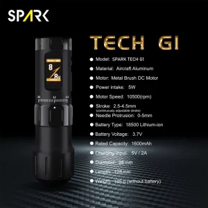 G1 Adjustable Portable Wireless Tattoo Pen for Cartridge Needles for Body Art